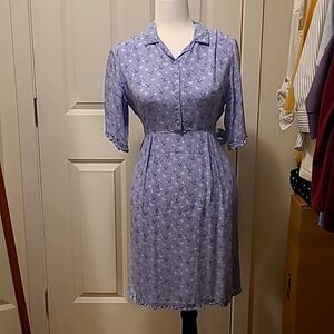 April Cornel purple dress